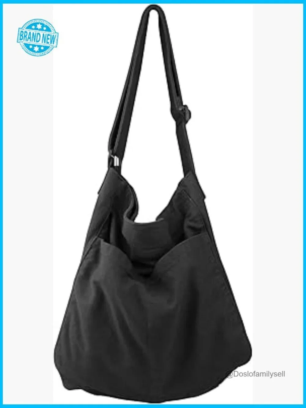 Canvas Hobo Crossbody Shoulder Tote Bag Multi-Pocket Casual Work Travel